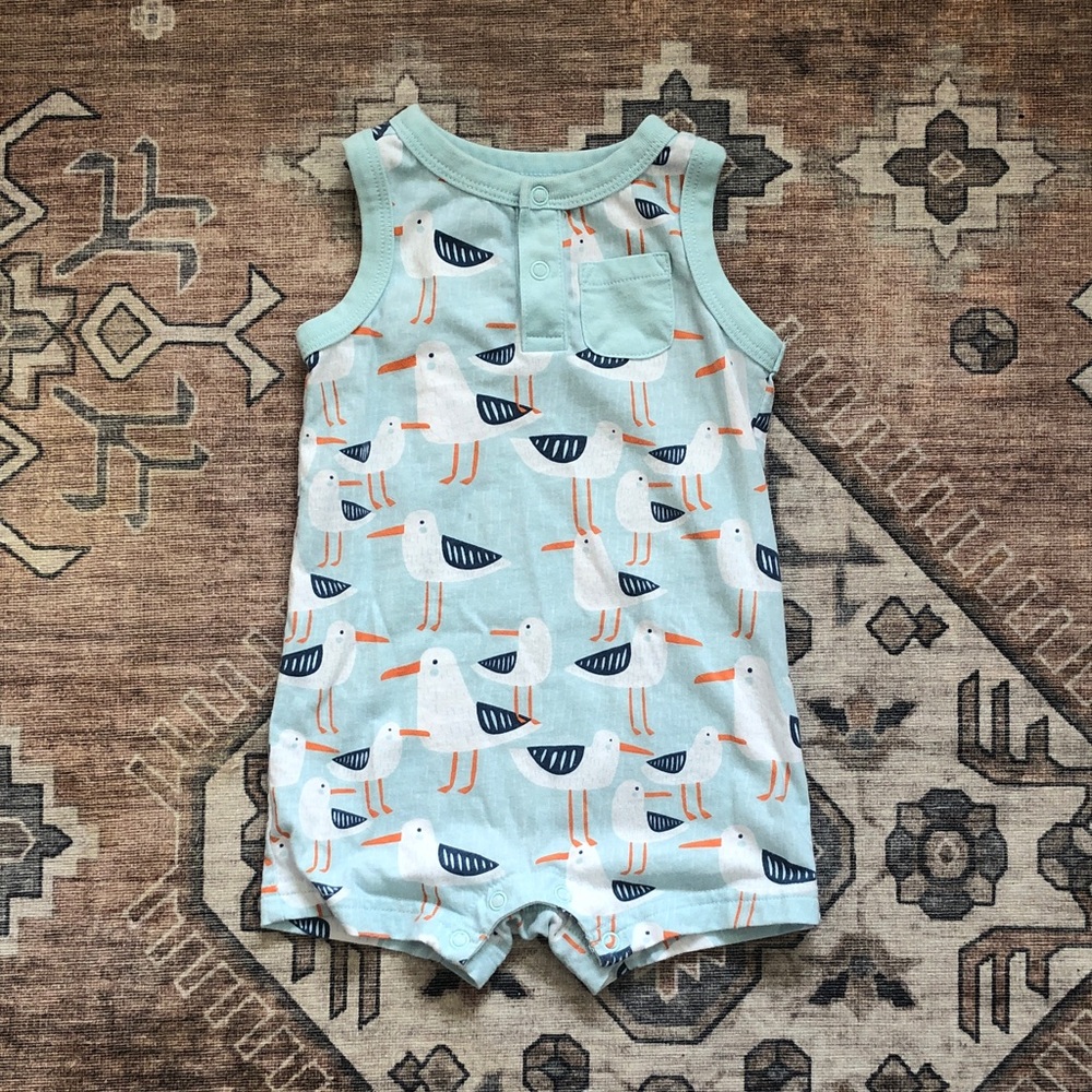 Lullaby lane Seagulls Tank Romper